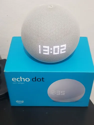 ALEXA ECHO DOT 5 COM RELOGIO