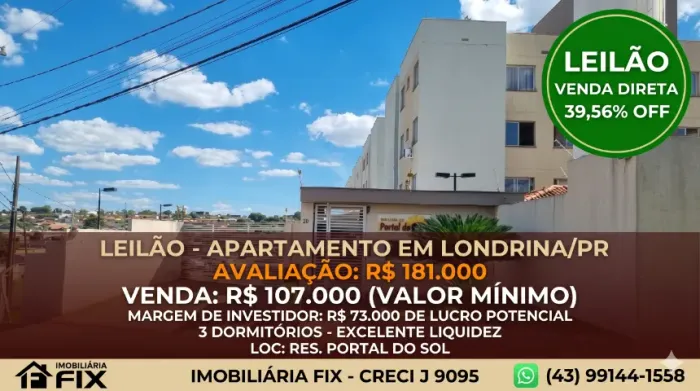 ? LONDRINA - OPORTUNIDADE LEILÃO VENDA DIRETA