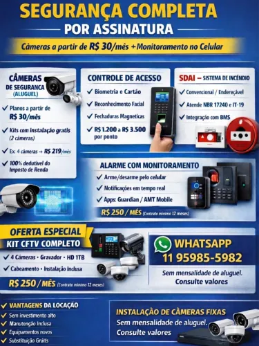 Instalações de Câmeras cftv