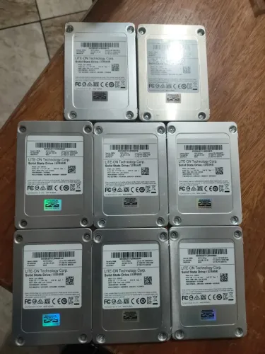 Lote 08 SSDs 256GB SATA III Lenovo Lite-On | Saúde 100% Testados