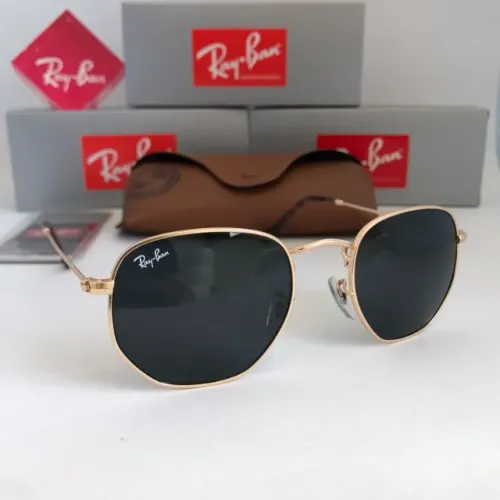 Óculos de sol ray-ban hexagonal tradicional lentes de cristal