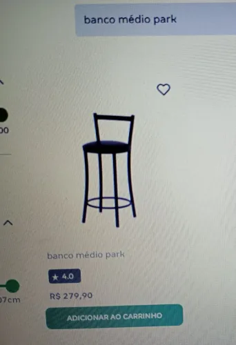 Banqueta de cozinha de 60 centímetros Tok Stok NOVA