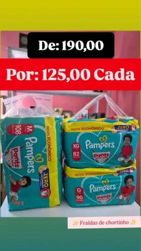 Fraudas Pampers pacotão