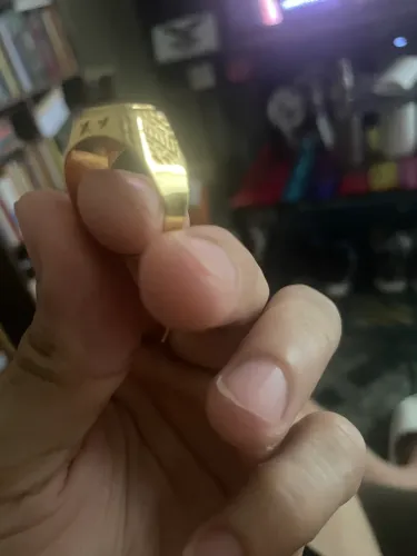 ANEL BANHADO A OURO 18K COM CRISTAL