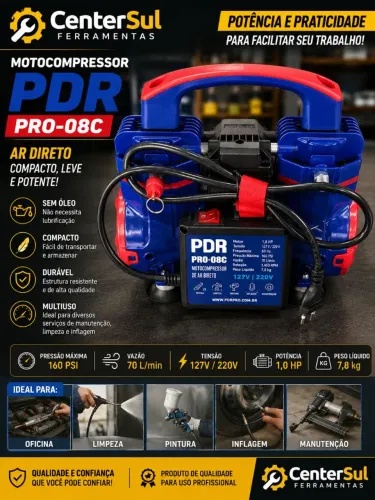 ? Motocompressor PDR PRO-08C - Compacto e Potente