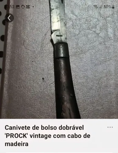 Antigo Canivete de bolso dobrável Prock
