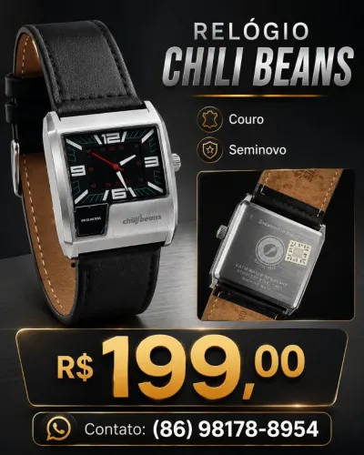 Vendo relógio de couro CHILLI BEANS