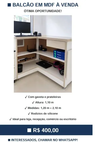Balcão ar condicionado e porta de vid o a venda
