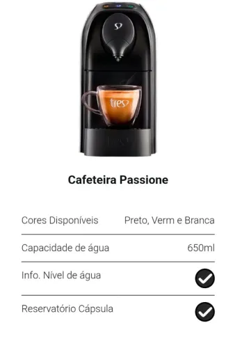 Cafeteira TRES Corações Passione seminova - 7 meses de uso - R$300