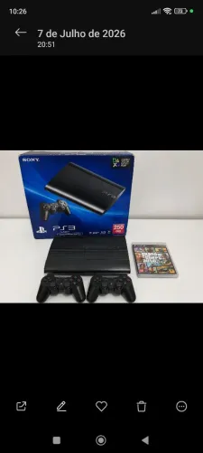 PS3 SUPER SIM 250GB SEMI NOVO DESBLOQUEADO