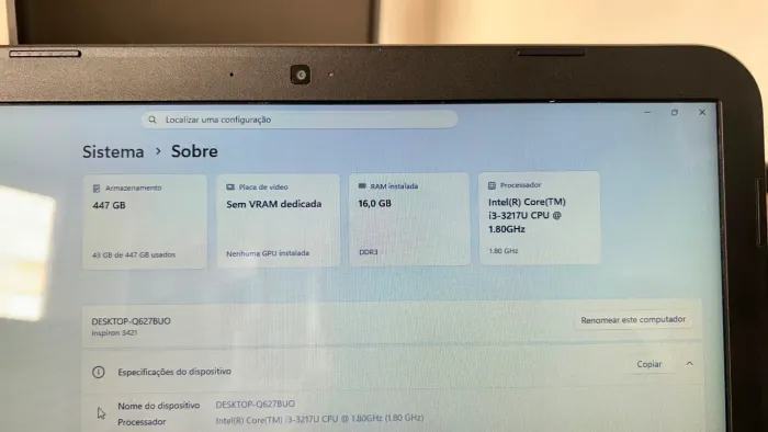 Notebook Dell Inspiron 3431