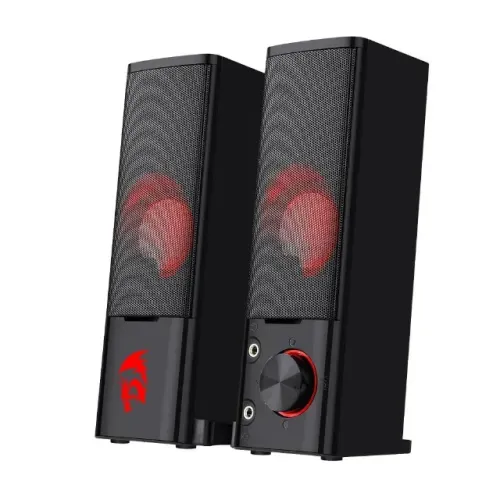 Caixa de Som Gamer | Redragon Orpheus | Stereo | P2 USB | LED | Preto e Vermelho - Loja FH