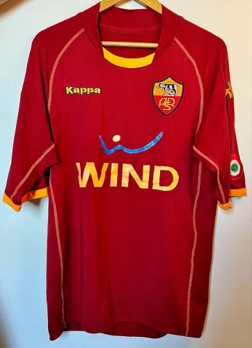 Camisa Roma Kappa Original 2007/08 WIND Totti Body Fit Tam XXL