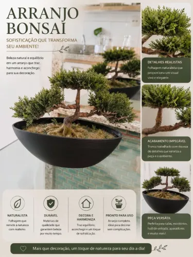 Bonsai artificial Premium decoração