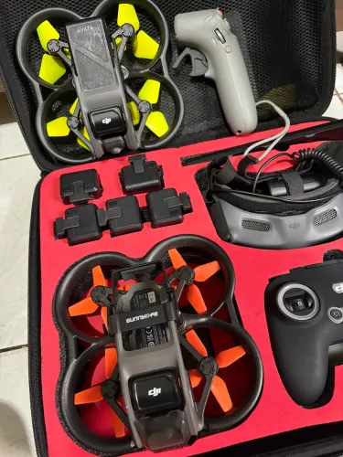 DJI Avata Completo 2 aeronaves 6 baterias Controle FPV Maleta Hélices Master
