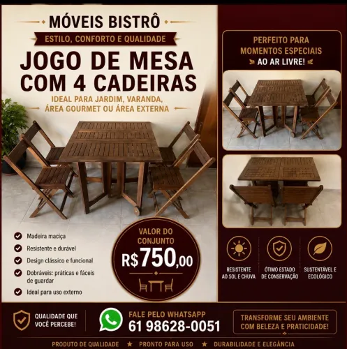 Vendo Mesa 6 Lugares Jogo de Mesa para área Gourmet entre outros