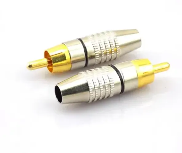 Conector RCA Macho sem Solda para Cabo de Áudio e Câmera CFTV 1 Unidade