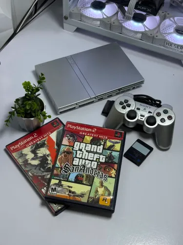 PS2 PRATA C/LACRE SONY + JOGOS!!!