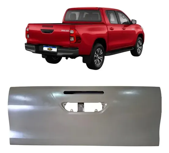 Tampa Caçamba Traseira Hilux 2016 2017 2018 2019 A 2023 2024 Pronto Para Pintura