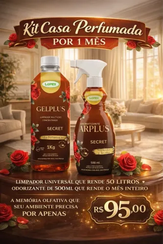 Kit de Limpeza e perfume para casa e tecido 