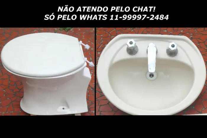 Conjunto sanitário creme