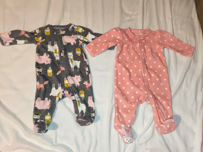Kit 2 Macacões Fleece Simplesjoys by Carter's 0-3 meses menina