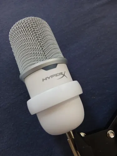 Microfone HyperX Solocast (Branco) + Braço Articulado