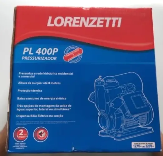 Bomba D?Água Lorenzetti PL 400P Nova