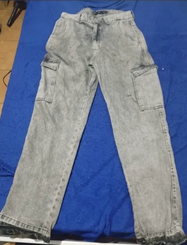 calça jeans bluesteel baggy cinza 38