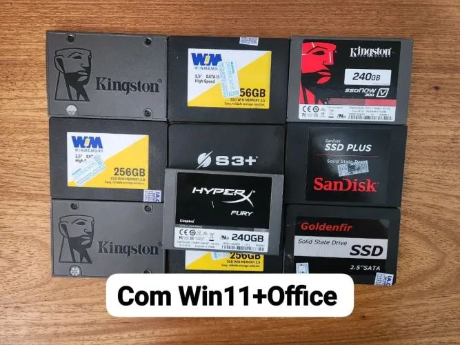 Lote SSD SATA 240GB com Windows 11+Office