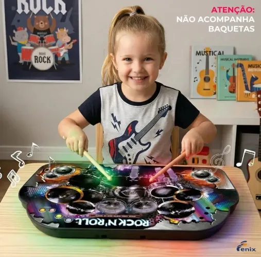 Brinquedo bateria eletrônica 