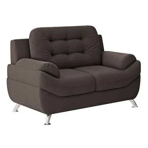 Sofá 2 Lugares Linoforte Mercury Revestido em Tecido Suede - 150cm de largura