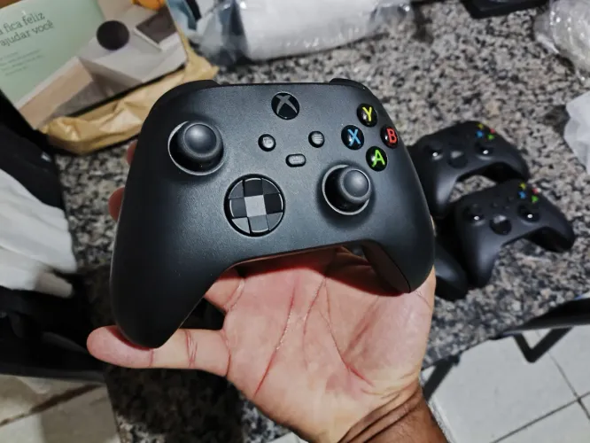 Controle Xbox Series S/X Black Carbon Original - 3 Meses de Garantia