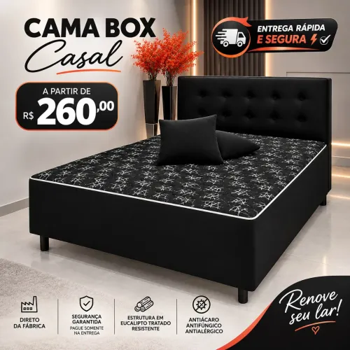 IMPERDÍVEL Cama Box Casal
