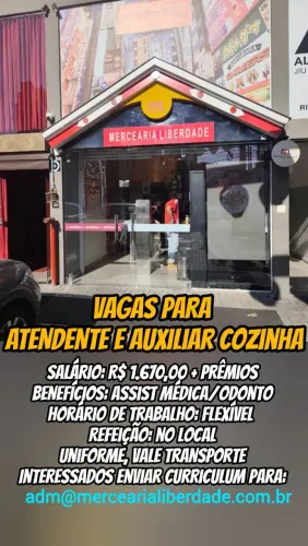 ATENDENTE E AUX DE COZINHA