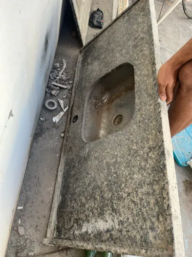 Vendo pia de granito com Cuba de inox