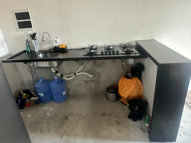 Pia de Cozinha Preto São Gabriel e Cuba Inox