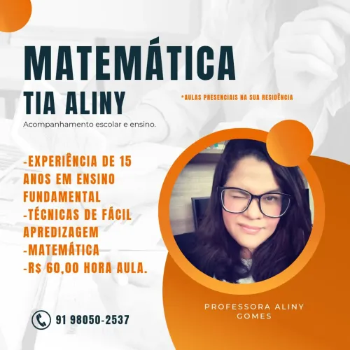 Matemática - Aulas de Reforço - Aulas Particulares - Acompanhamento Escolar
