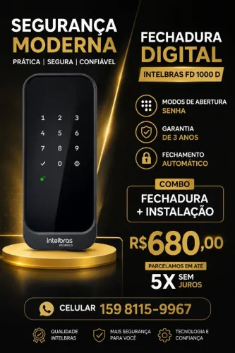Fechadura e instalação inclusa