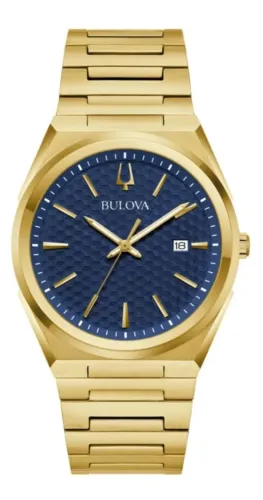 Bulova Classic Gold Stainless Steel Quartz Relogio Masculino, 39mm