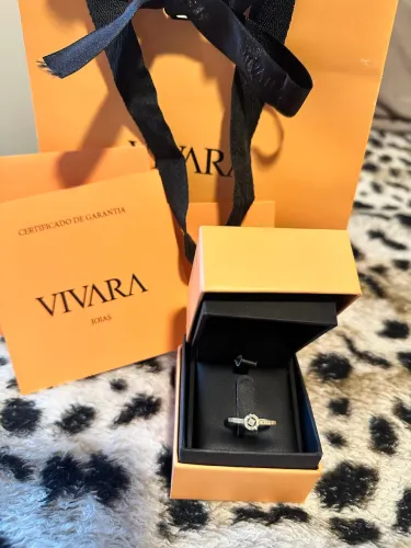 Solitário Vivara ouro 18k e diamantes com garantia