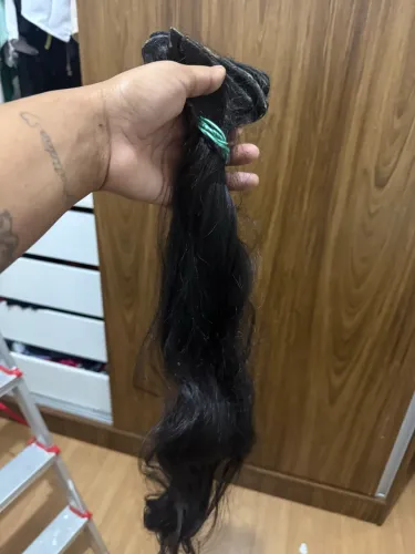 ? Mega Hair Cabelo Humano - Preto / Ondulado
