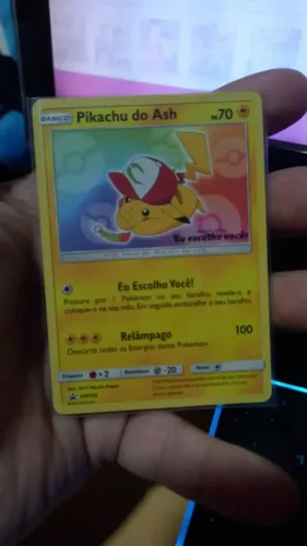 Carta Pokémon Tcg Pikachu Do Ash - Eu Escolho Você PROMO SM108