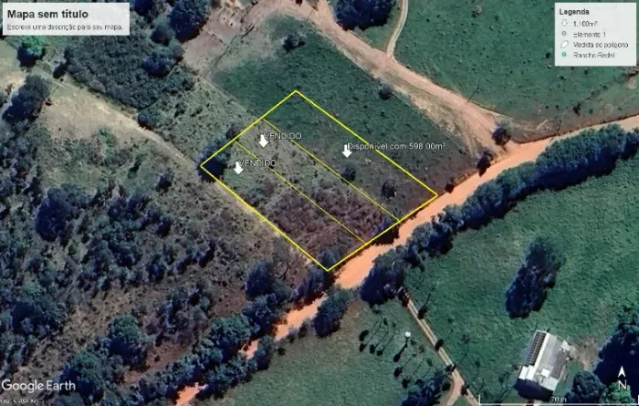 Área com 598,00m², Ótimo Para Galpão, Plano, 100 metros Asfalto, Dentro Cidade Aragoiânia.
