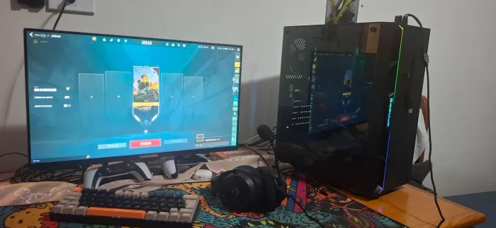 PC gamer /ryzen 5 4600G/rx 580 8gb/16gb de memória ram/ssd 240gb/Fonte 400w