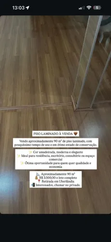 Piso Laminado cor freijó