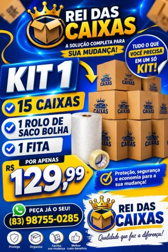 Caixas de papelão kit com 15 caixas +fitas +saco bolha