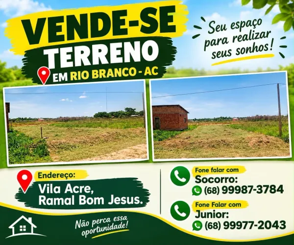 Vendo esse terreno por 20 mil, aceito propostas.