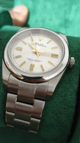 Rolex Oyster Perpetual Prata 36mm Linha Premium AAA+