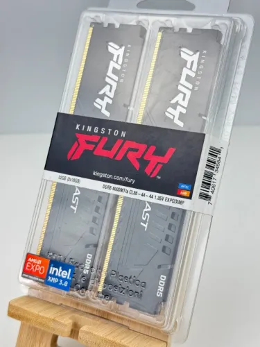 Memória Ram Kingston Fury Beast DDR5 32GB 6000MHZ (2x16GB) CL36 UR0432 KF560C36BBE2K2-32